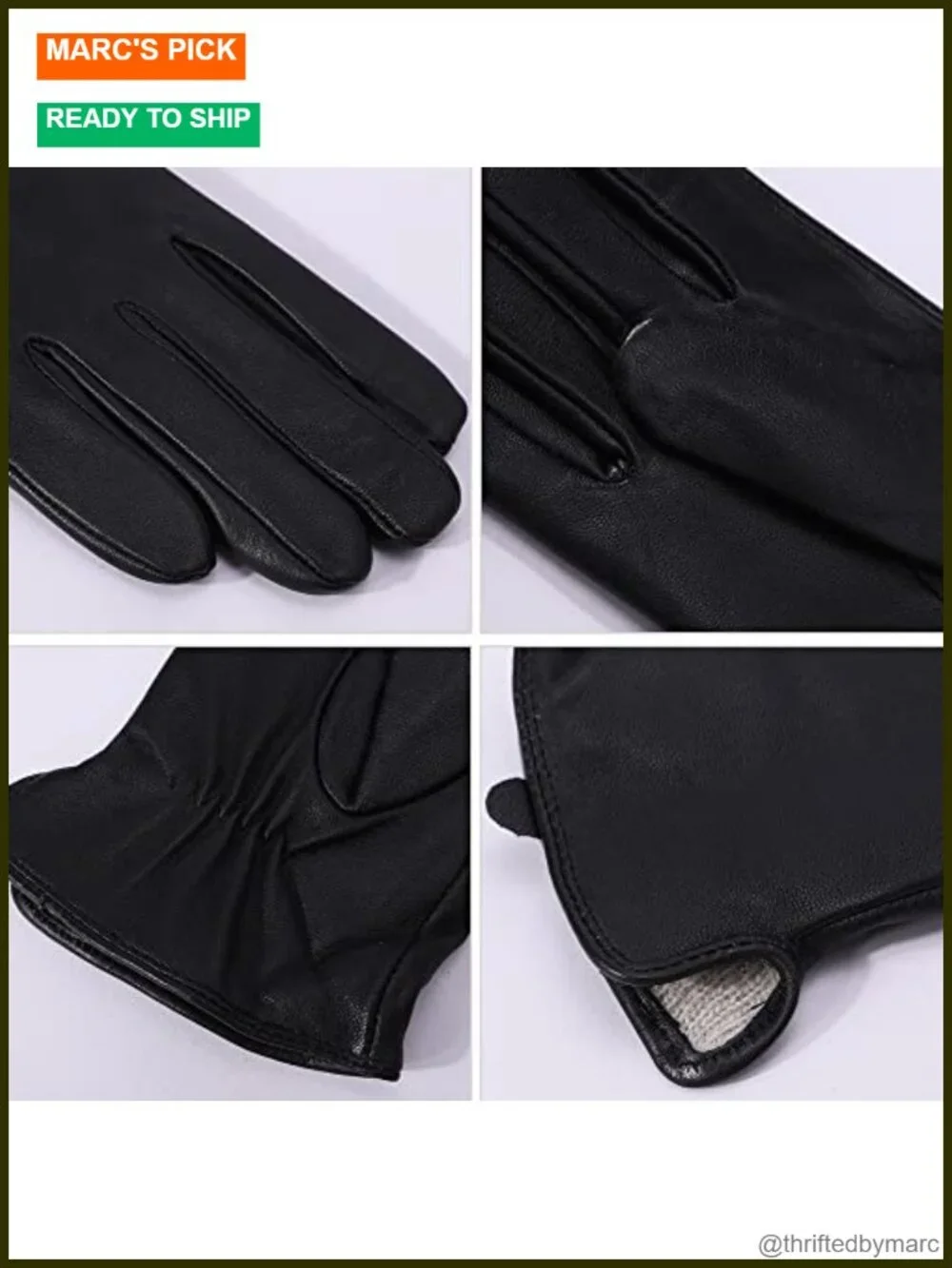 Nappa Lambskin Leather Gloves with Cashmere Lining Touchscreen